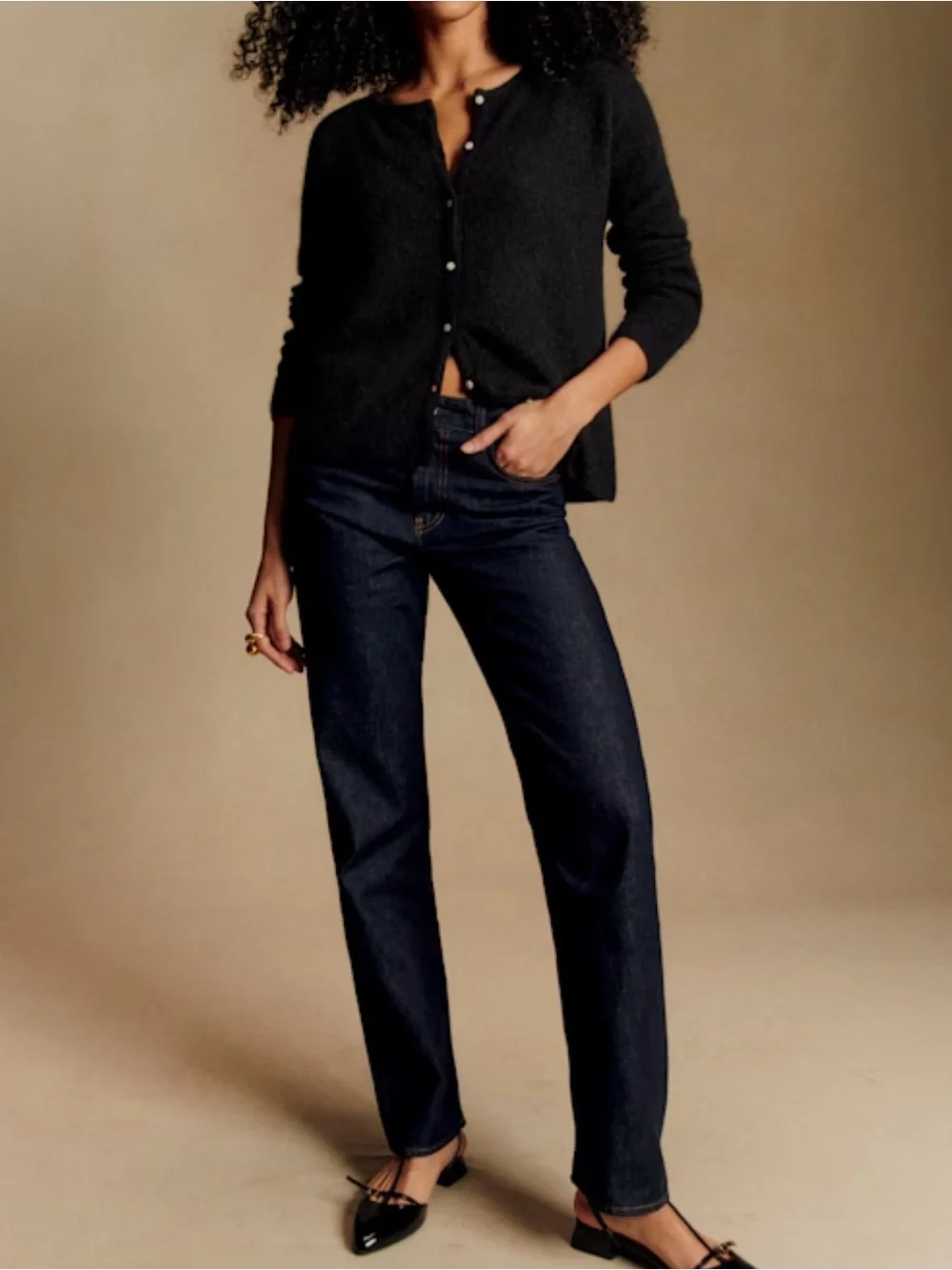 SEZANE Gaspard Cardigan in Black Size Small - Picture 4 of 9